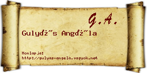 Gulyás Angéla névjegykártya