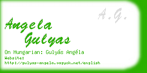 angela gulyas business card